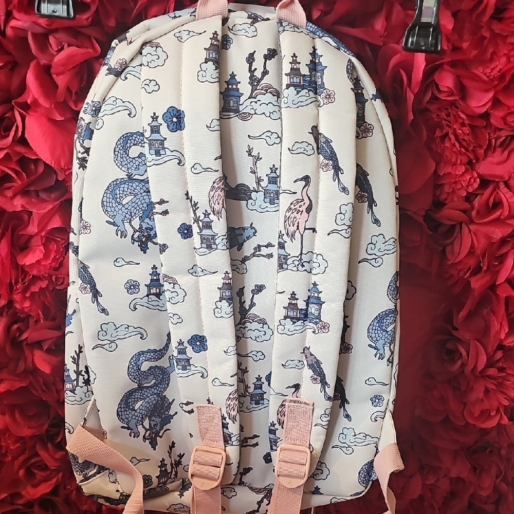 Parkland NWOT Patterned Backpack with Blue and Pink Design Never Used - Picture 7 of 9